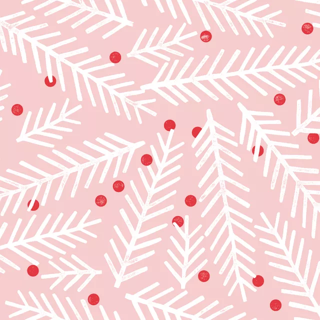 Sitzkissen Winter Zweige rosa