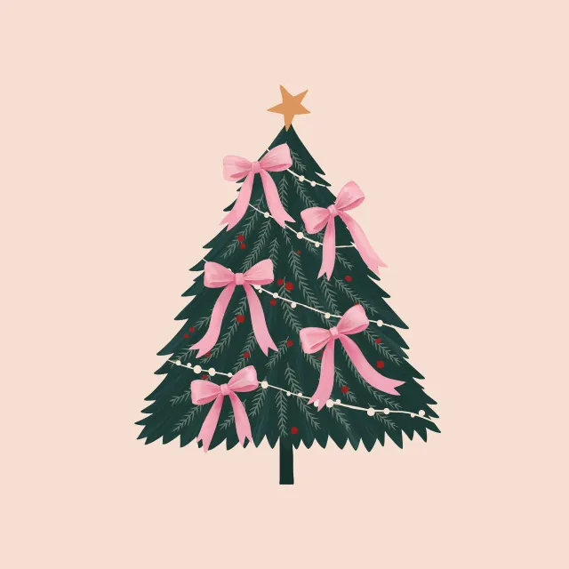 Bodenkissen Weihnachtsbaum Schleifen