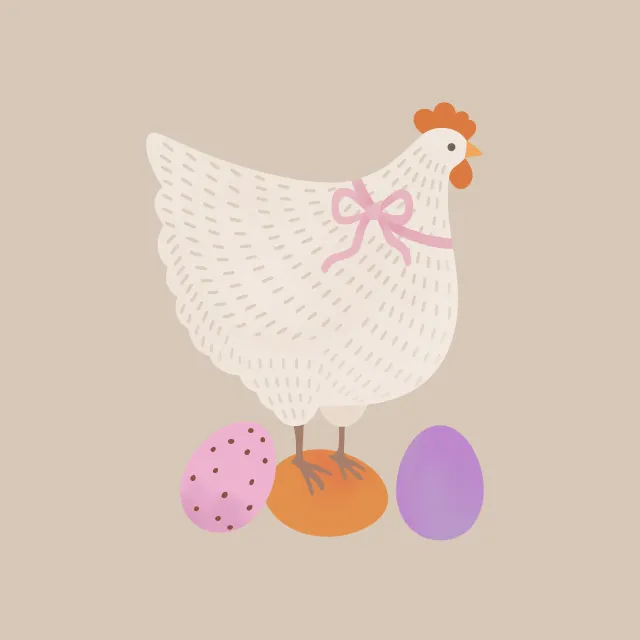 Kissen Huhn Ostereier