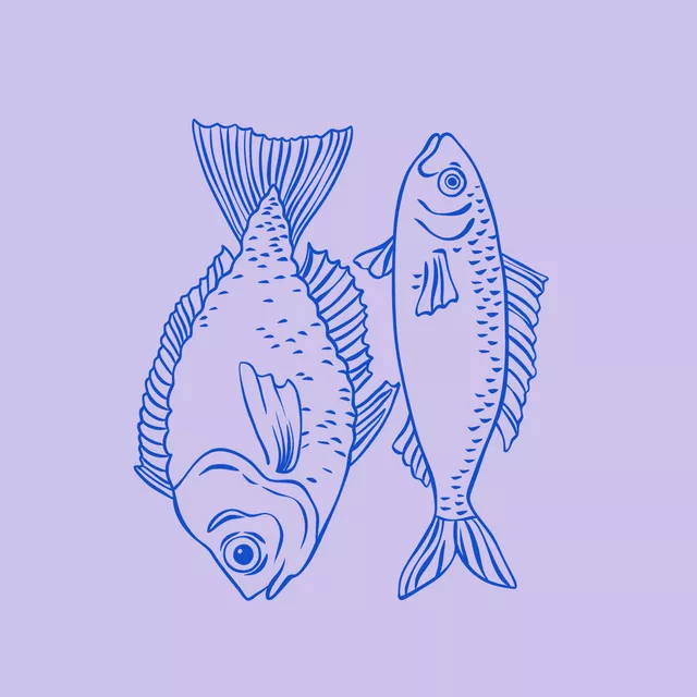 Tischset Fische Flieder