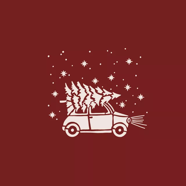 Weihnachtsauto rot