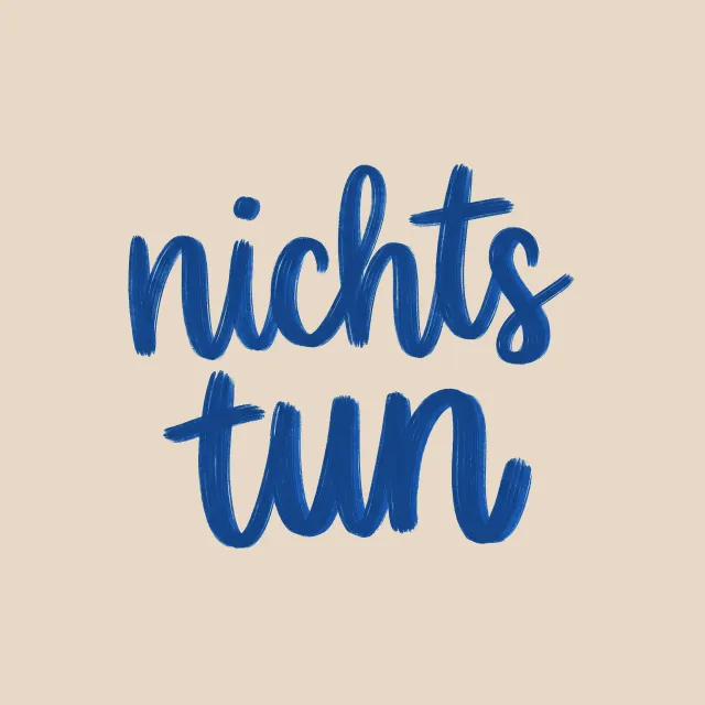 Kissen nichts tun blau