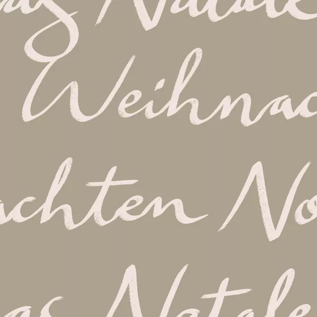 Weihnachten Schrift beige