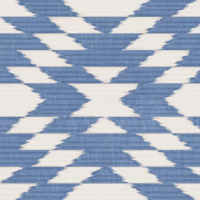 Bodenkissen Diamonds Ikat Darkblue