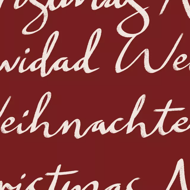 Weihnachten Schrift rot