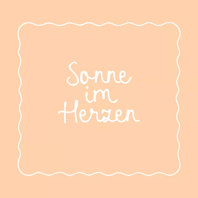 Kissen Sonne im Herzen gelb