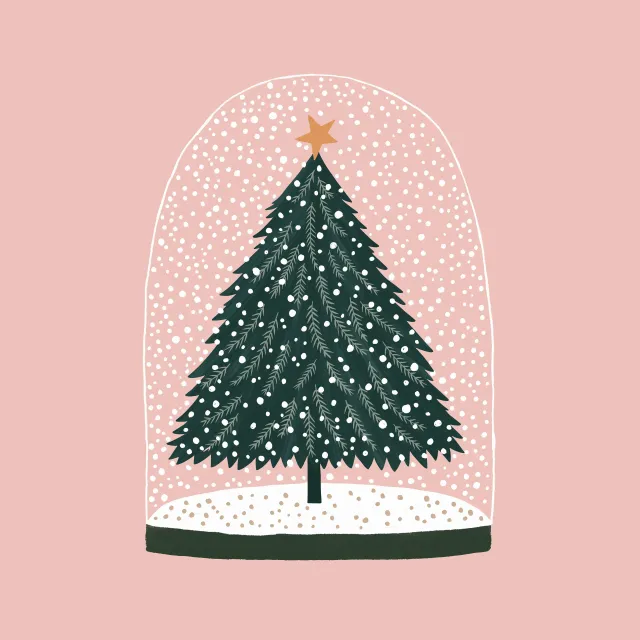 Tischset Baum Schneekugel