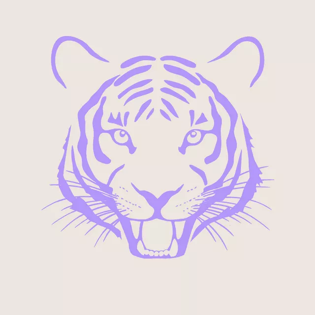Kissen Tiger Lavender