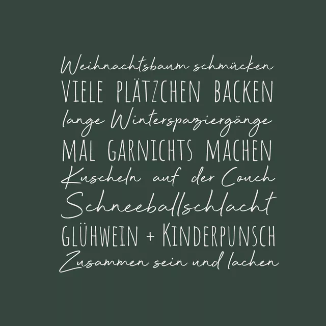 Tischset Weihnachts-To-Dos