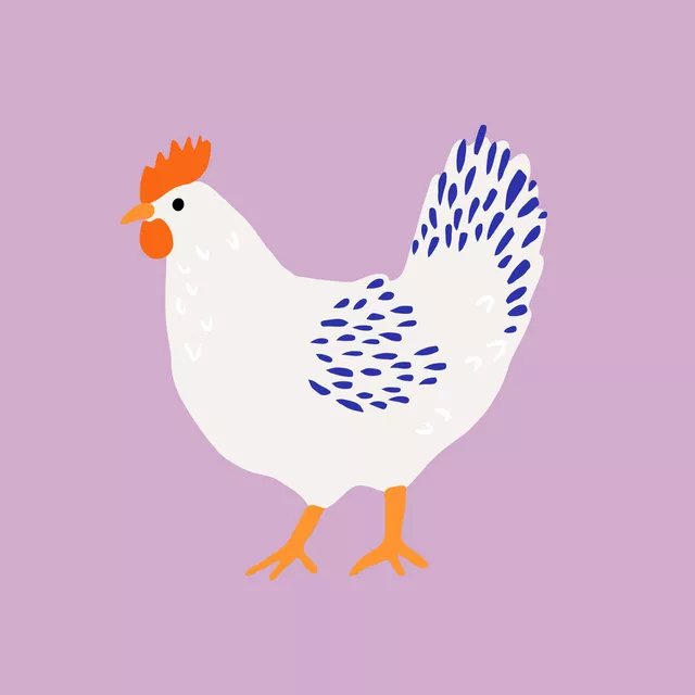 Tischset Huhn flieder