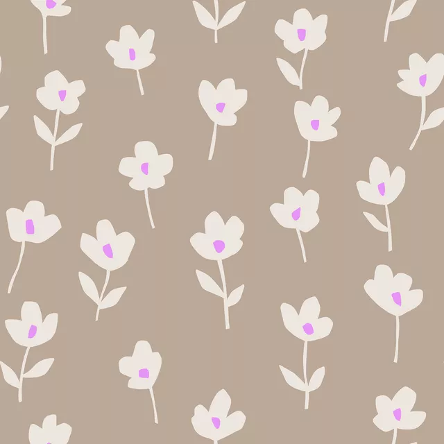 Tischläufer Blumen beige pink