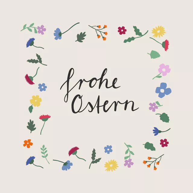Servietten Frohe Ostern Blumen
