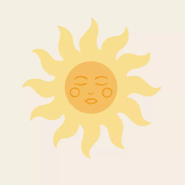 Tischset Sonne Gesicht