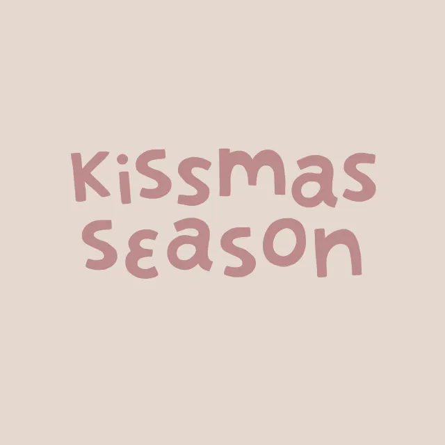 Kissen Kissmas Season rosa offwhite