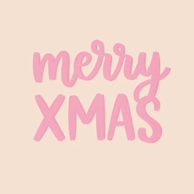 Tischset Merry Xmas rosa