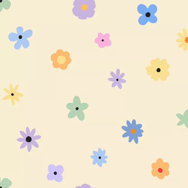 Viele Blüten Gelb Lila Orange