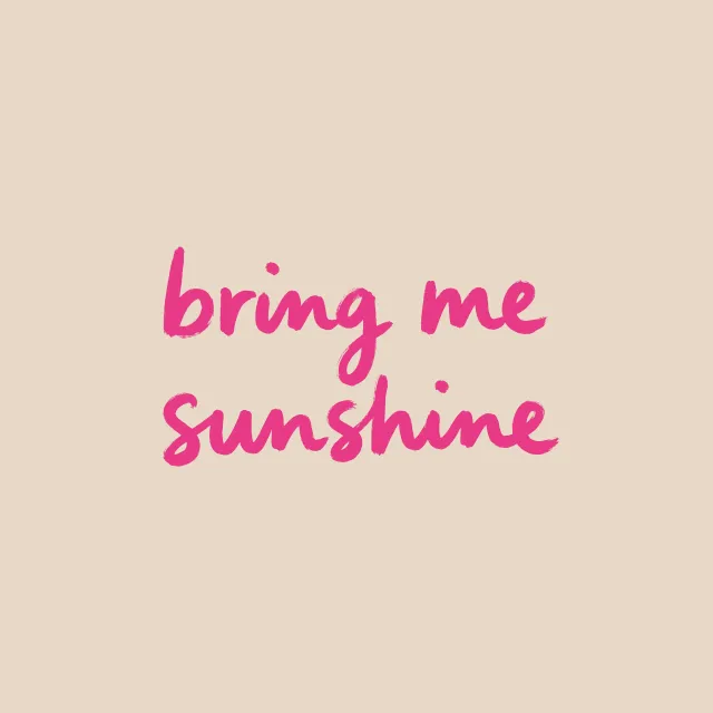 Kissen Bring me sunshine pink
