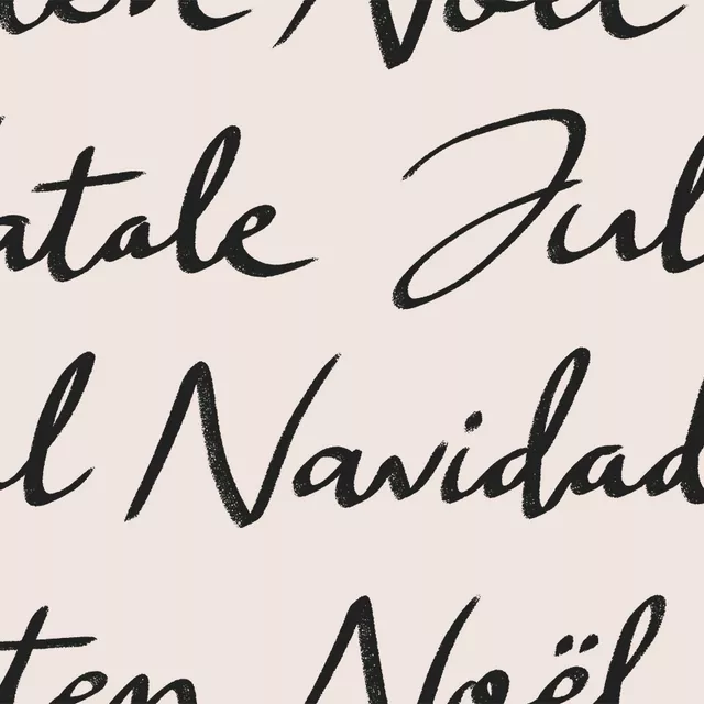 Dekovorhang Weihnachten Schrift creme