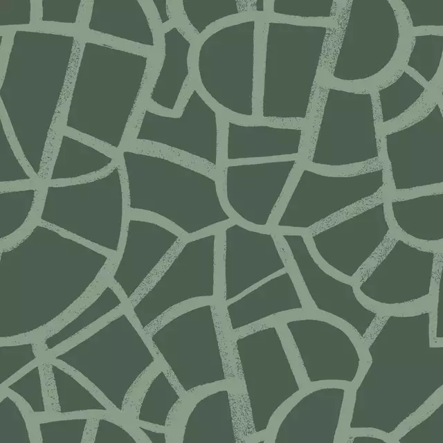 Bankauflage Abstract Shapes Grün