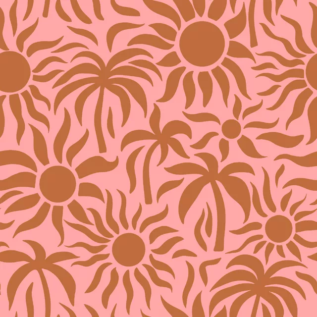Sonne und Palmen Braun Peach