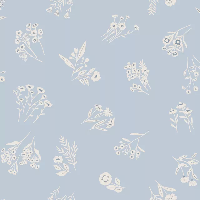 Kissen Wildblumen Blau