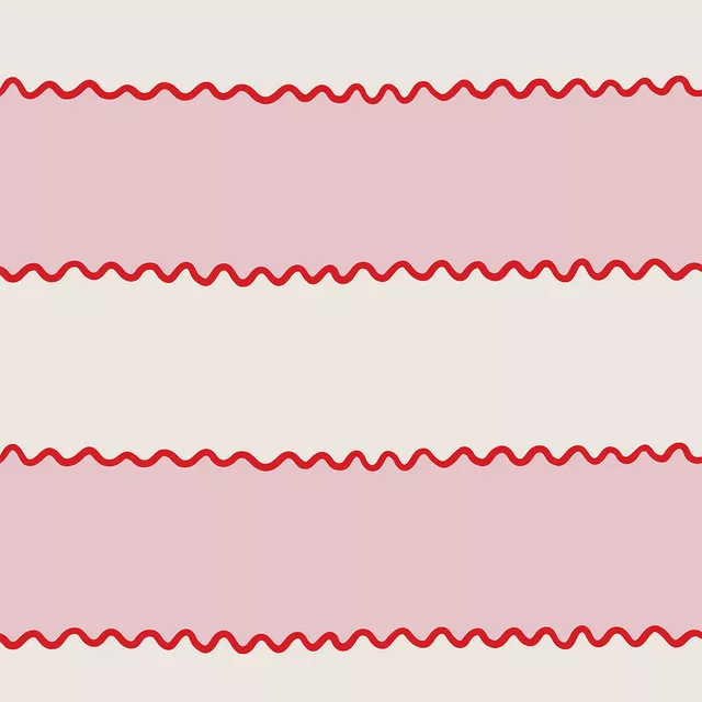 Tischdecke Streifen Wellen rosa rot