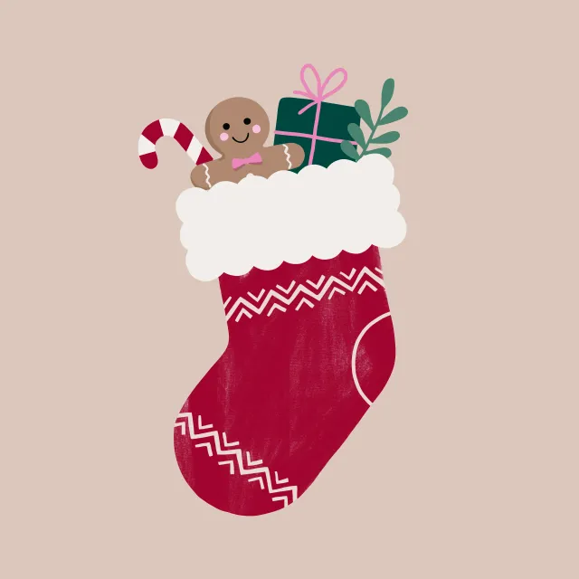 Tischset Weihnachten Socke