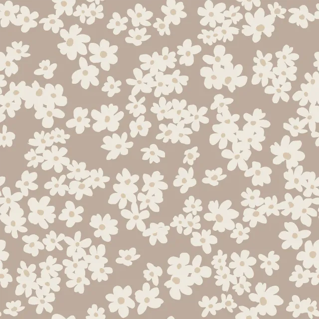 Tischdecke Blüten beige
