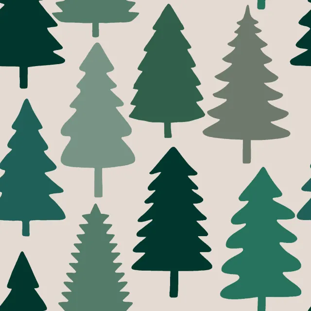 Kissen Weihnachtsbäume grün