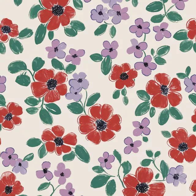 Kissen Blumen rot rosa