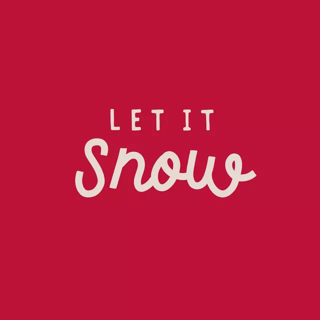 Kissen Let It Snow rot