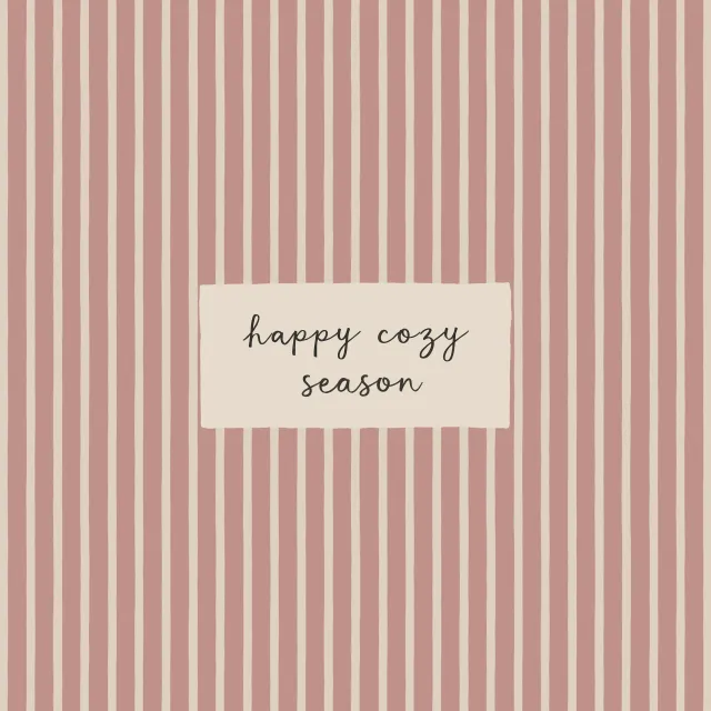 Kissen Happy Cozy Season rosa
