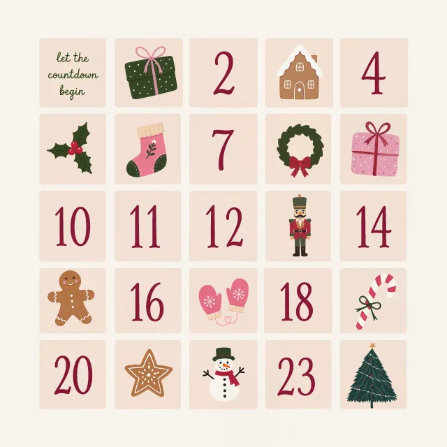 Bodenkissen Adventskalender