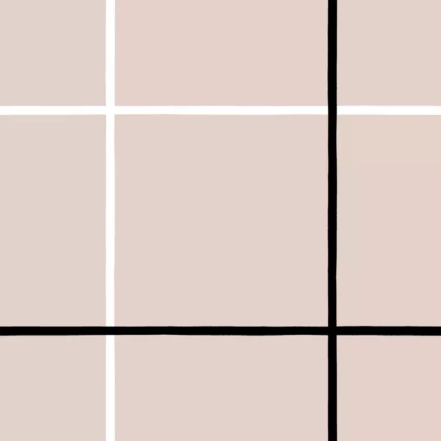 Dekovorhang Großes Karo beige schwarz