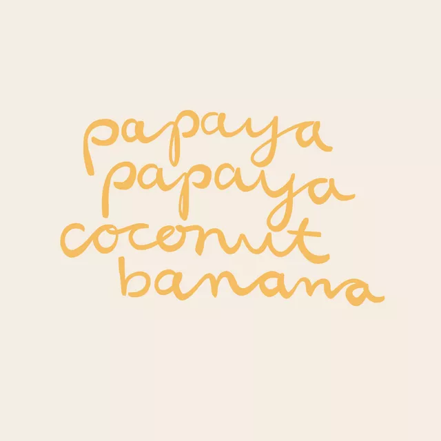 Tischset Papaya Coconut Banana Gelb
