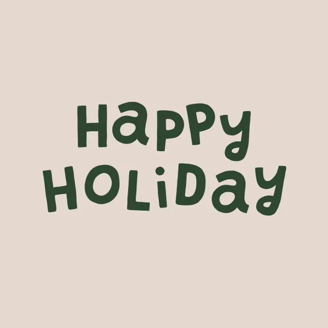 Kissen Happy Holiday grün offwhite