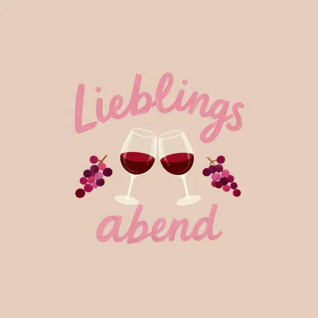 Kissen Lieblingsabend Wein