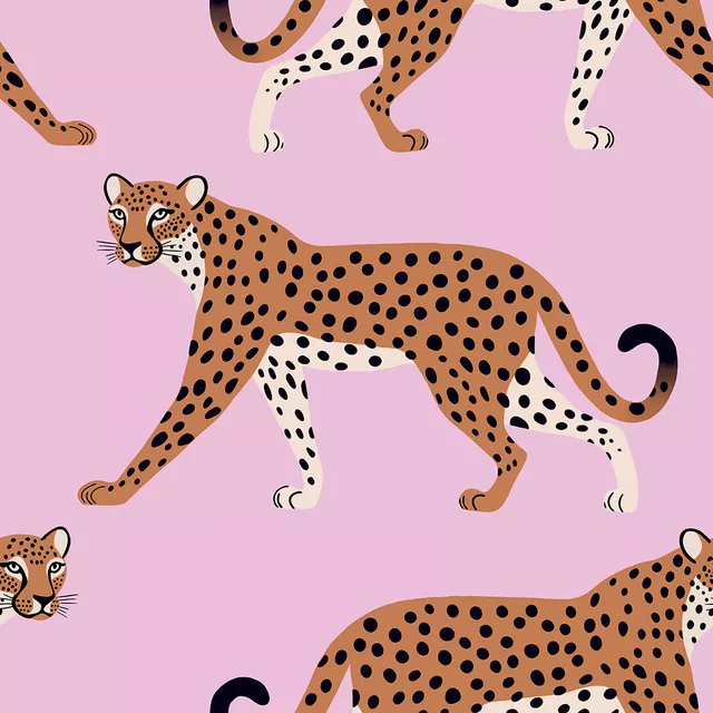 Kissen Leoparden Muster rosa