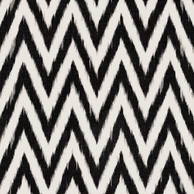 Bodenkissen Zigzag Ikat Black