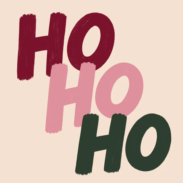 Bodenkissen Ho Ho Ho bunt