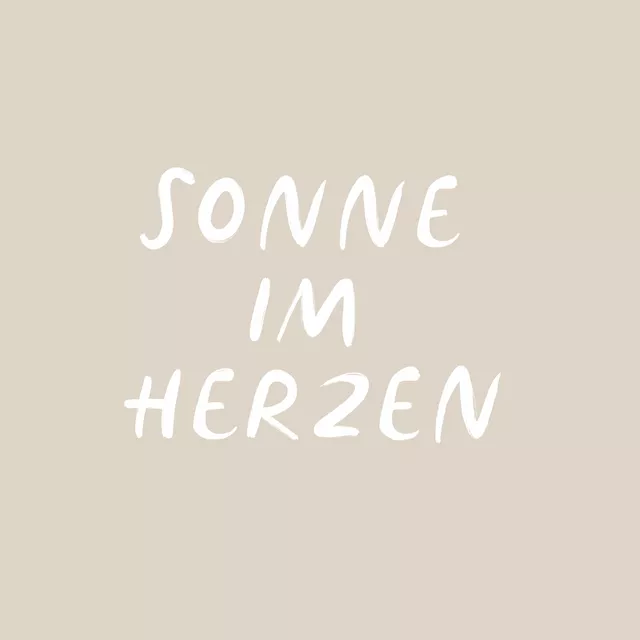 Kissen Sonne im Herzen beige