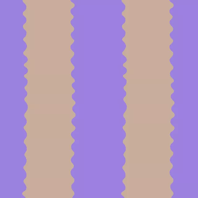 Wellen Streifen lila beige