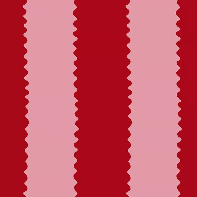 Tischdecke Breite Streifen rot rosa