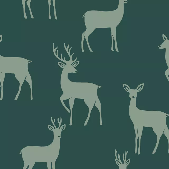 Sitzkissen Rehe Hirsche grün
