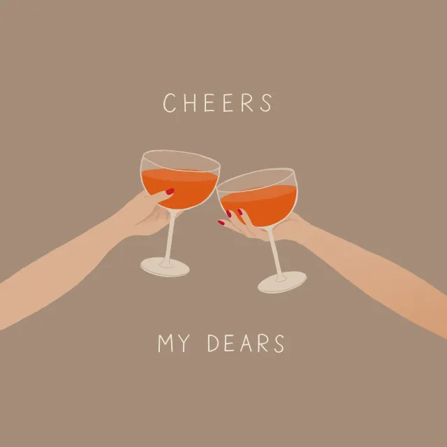 Kissen cheers my dears braun