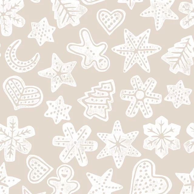 Bankauflage Christmas Cookies beige