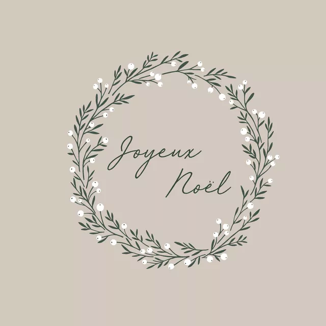 Servietten Kranz Joyeux Noël