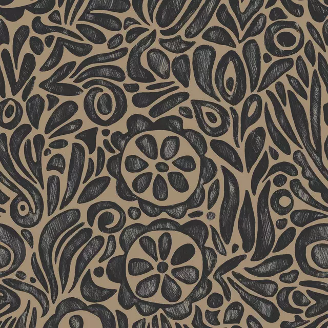 Sitzkissen Paisley dark sand black
