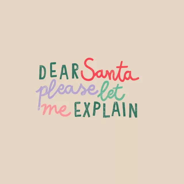 Tischset Dear Santa bunt