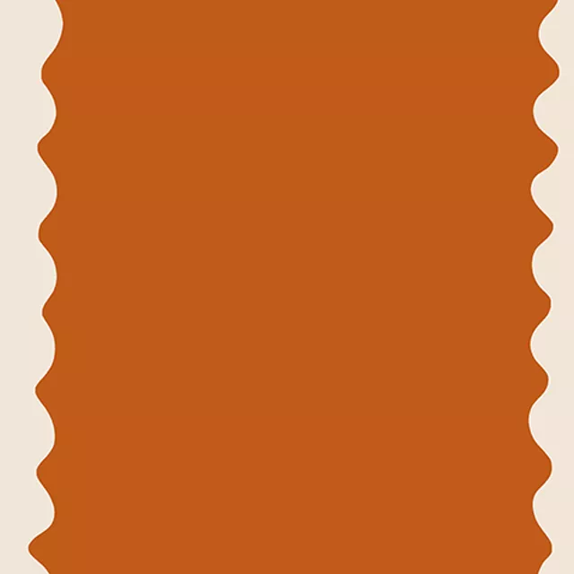 Kissen Wavy Streifen orange